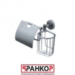Держатель для туалетной бумаги и освежителя Oute хром с крышкой TG1504-1 с установкой в Москве